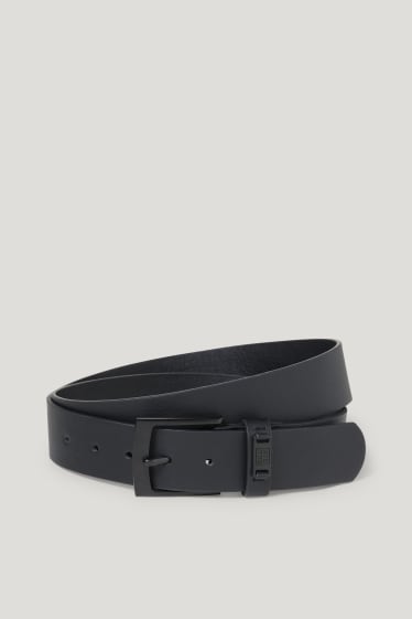 Heren - Riem - imitatieleer - zwart
