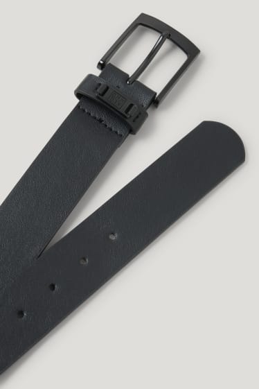 Heren - Riem - imitatieleer - zwart