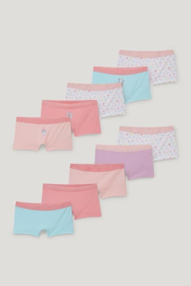 Toddler Girls - Multipack 10 buc. - boxeri - roz