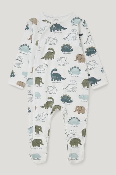 Bébé garçons - Lot de 2 - dinosaures - pyjamas bébé - bleu clair