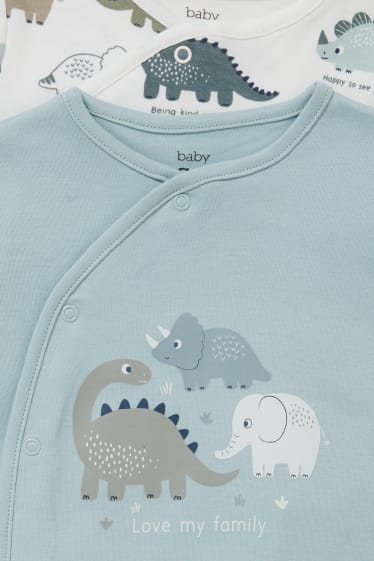 Bébé garçons - Lot de 2 - dinosaures - pyjamas bébé - bleu clair