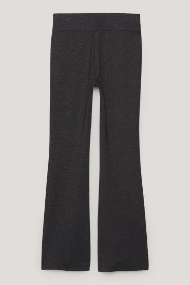 Mujer - Pantalón de punto - straight fit - antracita