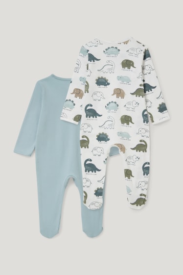 Bébé garçons - Lot de 2 - dinosaures - pyjamas bébé - bleu clair