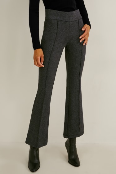 Mujer - Pantalón de punto - straight fit - antracita