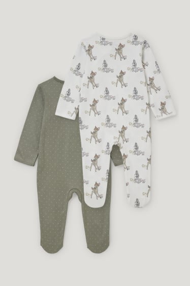 Baby Girls - Multipack of 2 - Bambi - baby sleepsuit - light green
