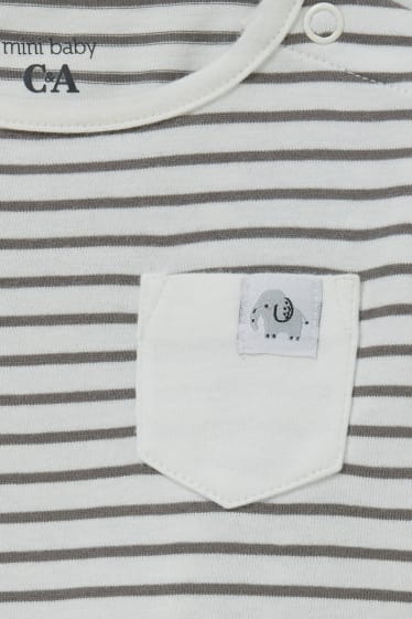 Bebés niños - Pack de 3 - camisetas de manga larga para bebé - gris