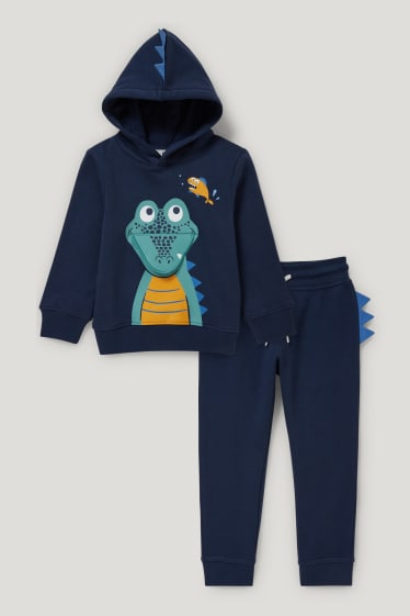 Garçons - Ensemble - sweat à capuche et pantalon de jogging - deux pièces - bleu foncé