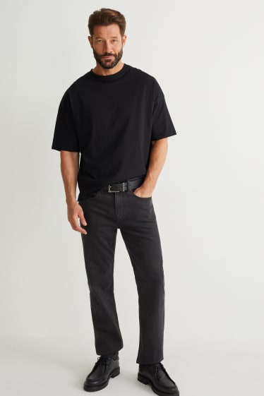 Uomo - Straight jeans - cotone biologico - nero