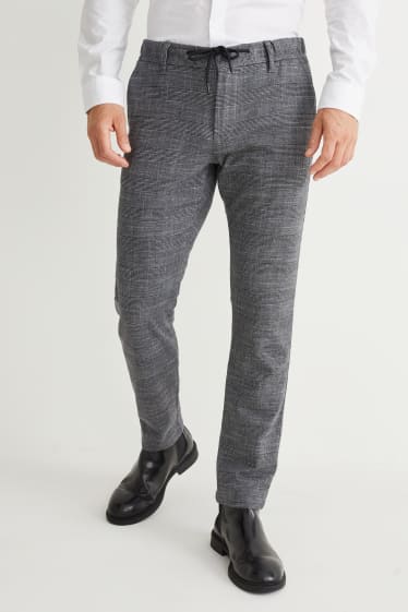Herren - Hose - Tapered Fit - Flex - LYCRA® - grau-melange