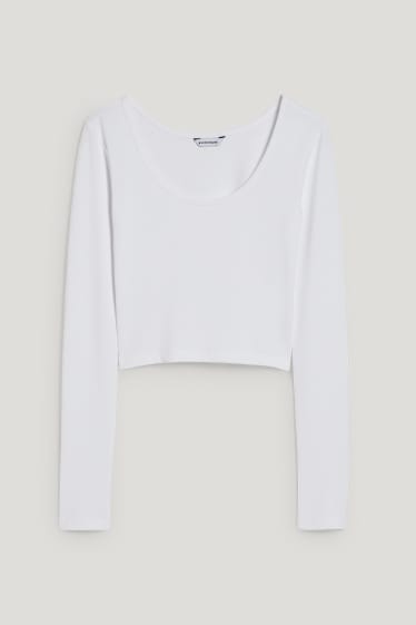 Clockhouse Girls - CLOCKHOUSE - crop longsleeve - wit