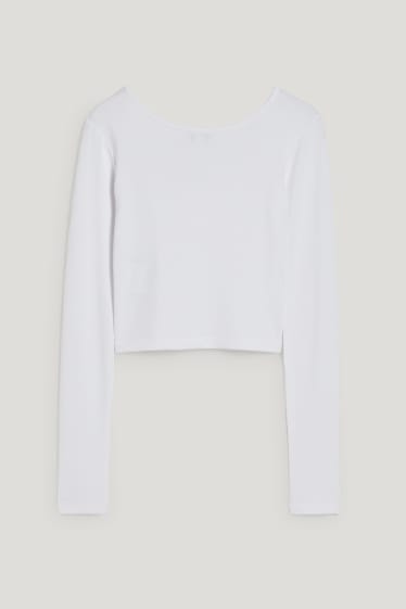 Clockhouse Girls - CLOCKHOUSE - crop longsleeve - wit