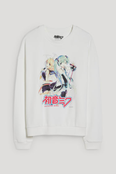 Clockhouse Girls - CLOCKHOUSE - Sweatshirt - Hatsune Miku - cremeweiß