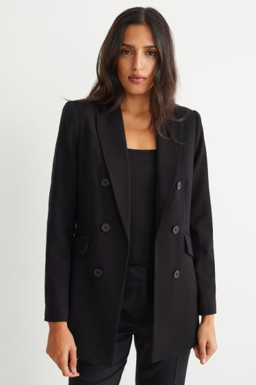 Dames - Business-blazer - regular fit - zwart