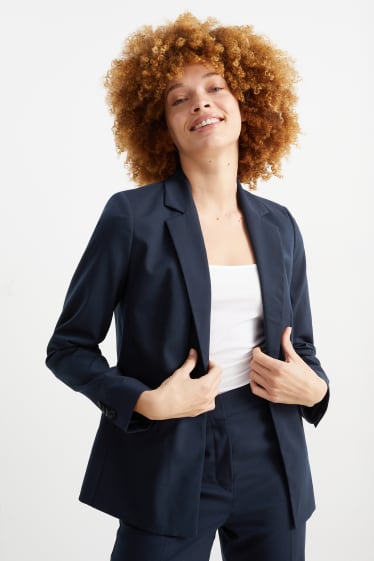 Damen - Business-Blazer - tailliert - dunkelblau