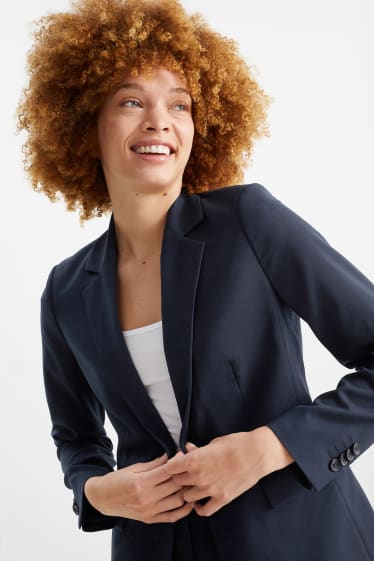 Damen - Business-Blazer - tailliert - dunkelblau