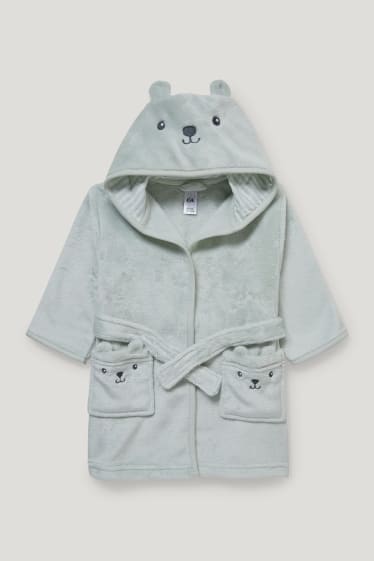 Bébé filles - Peignoir à capuche pour bébé - gris