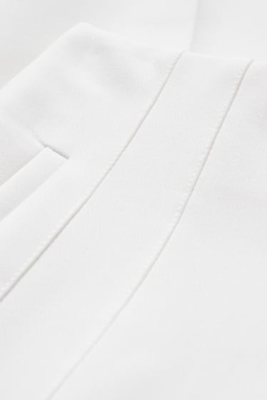 Femmes - Pantalon de toile - high waist - cigarette fit - blanc