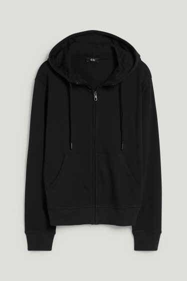 Donna - Giacca di felpa basic con cappuccio - nero