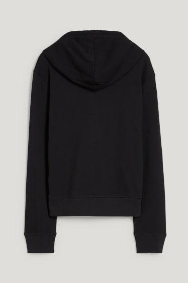 Donna - Giacca di felpa basic con cappuccio - nero