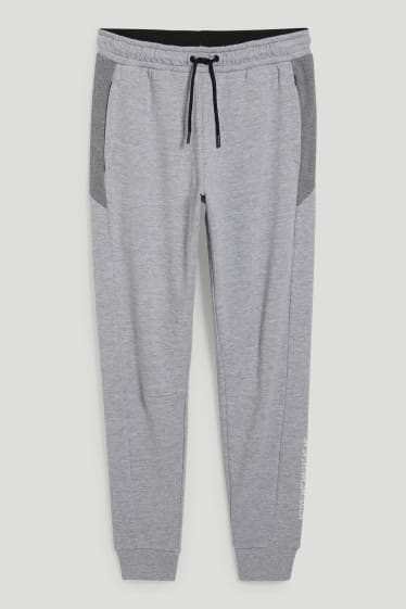 Hommes - Pantalon de jogging - gris clair chiné