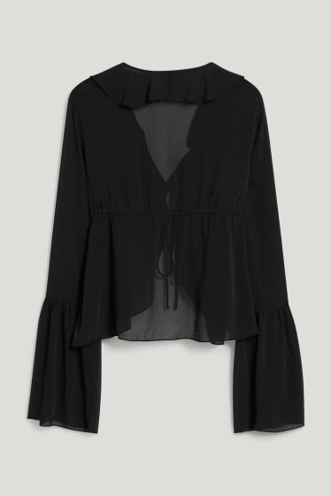 Clockhouse femme - CLOCKHOUSE - chemisier en gaze - noir