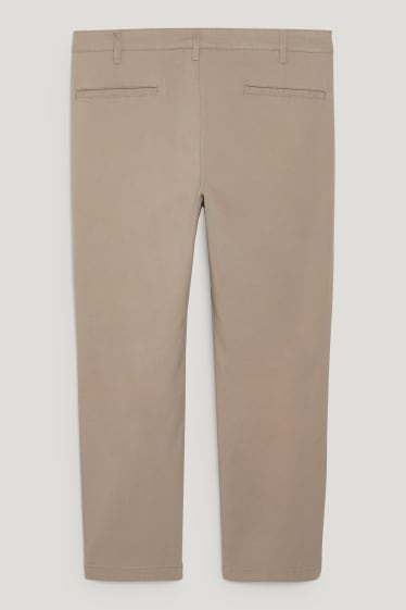 Pánské XL - Kalhoty chino - regular fit - světle hnědá