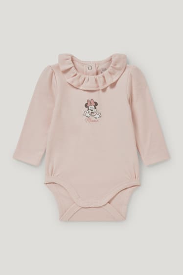 Baby Girls - Minnie Mouse - baby-outfit - 3-delig - roze