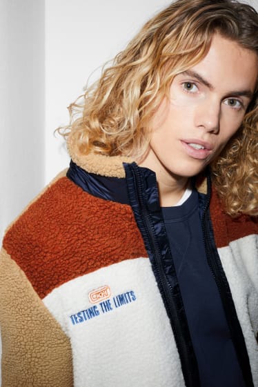 Clockhouse homme - CLOCKHOUSE - veste en peluche - blanc crème