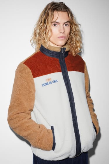 Clockhouse homme - CLOCKHOUSE - veste en peluche - blanc crème