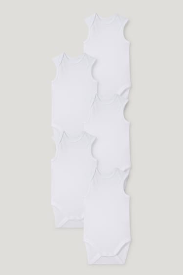 Baby Girls - Multipack 5er - Baby-Body - weiß