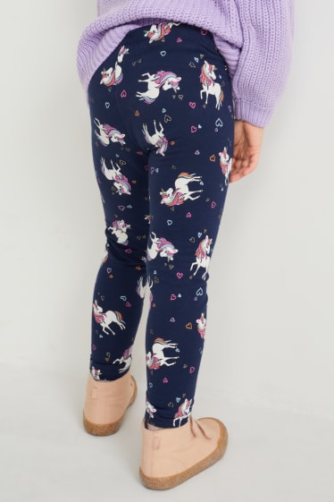 Toddler Girls - Einhorn - Thermoleggings - dunkelblau
