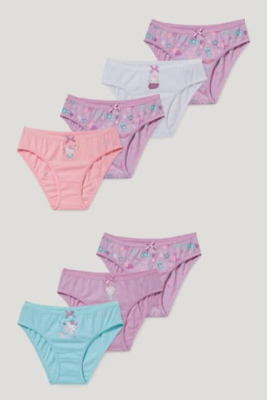 Filles - Lot de 7 - Hello Kitty - culottes - violet clair