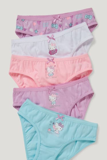 Filles - Lot de 7 - Hello Kitty - culottes - violet clair