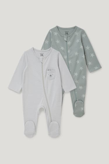 Bébé garçons - Lot de 2 - pyjamas bébé - vert menthe