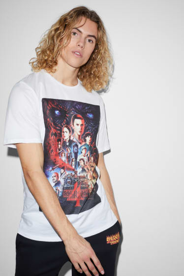 Clockhouse homme - CLOCKHOUSE - T-shirt - Stranger Things - blanc