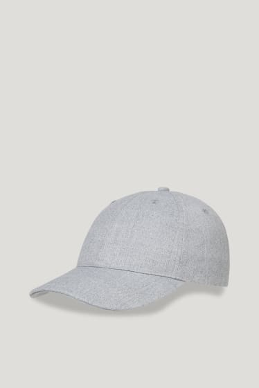 Herren - Cap - hellgrau-melange