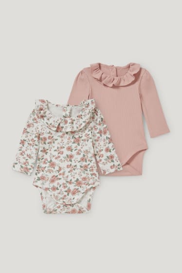 Exclusief online - Set van 2 - rompertje - crème wit