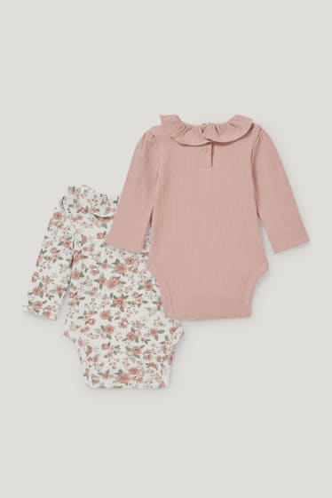 Exclusief online - Set van 2 - rompertje - crème wit