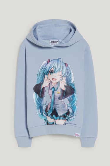 Kids Girls - Hatsune Miku - Hoodie - hellblau