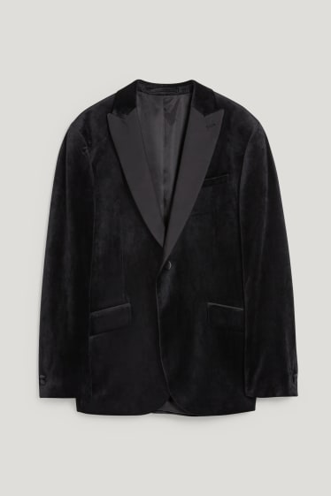 Men - Velvet blazer - slim fit - black