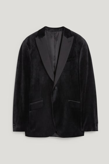 Uomo - Giacca di velluto - slim fit - nero