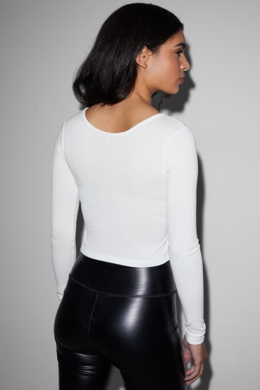 Clockhouse Girls - CLOCKHOUSE - crop longsleeve - wit
