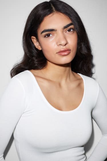 Clockhouse Girls - CLOCKHOUSE - crop longsleeve - wit