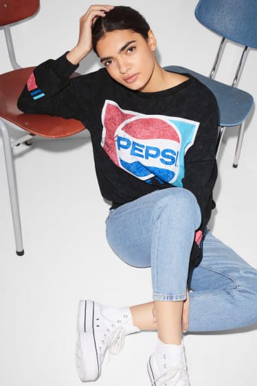 Exclusief online - CLOCKHOUSE - sweatshirt - Pepsi - zwart