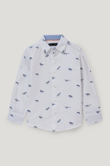 Toddler Boys - Dinosauri - camicia - bianco