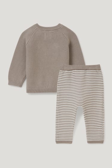 Baby Boys - Babyoutfit - 2-delig - grijs