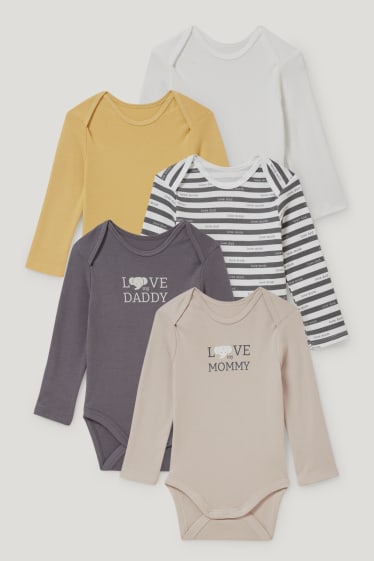 Online exclusive - Multipack of 5 - baby bodysuit - cremewhite