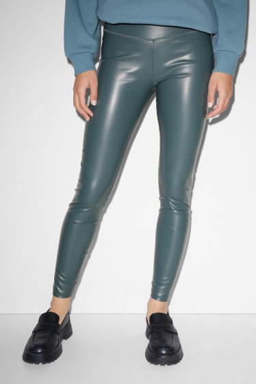 Clockhouse niñas - CLOCKHOUSE - leggings - polipiel - verde oscuro