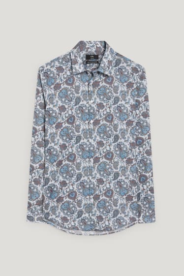 Uomo - Camicia business - slim fit - colletto all’italiana - facile da stirare - colorato