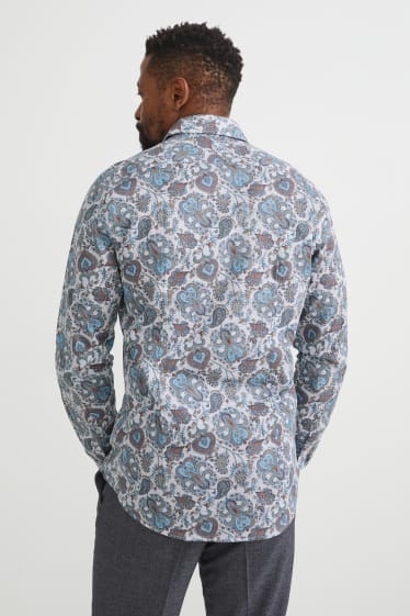 Uomo - Camicia business - slim fit - colletto all’italiana - facile da stirare - colorato